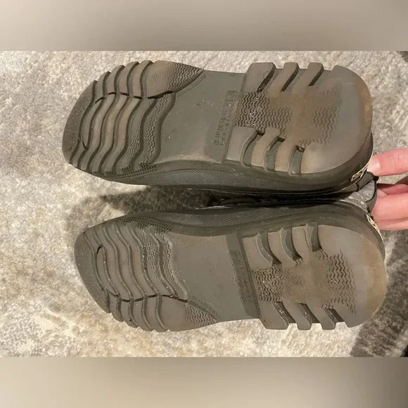 Sperry Saltwater Quilted Grey Silver Polka Dot Duck Boots STS92449 Womens Size 5 - Picture 8 of 9